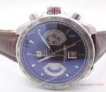 Tag Heuer Grand Carrera Calibre 17 RS3 Copy Watch Brown Face/Brown Leather Strap